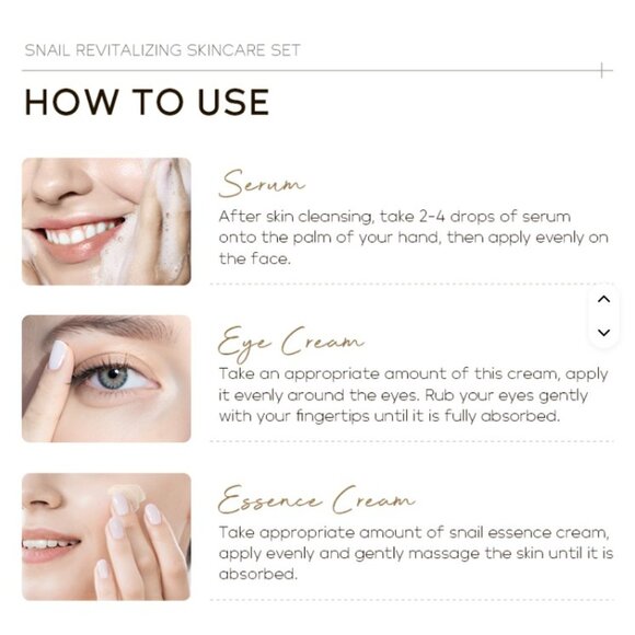 3 Pcs LAIKOU SNAIL Revitalizing Skin Care Set - NWT - Picture 2 of 3